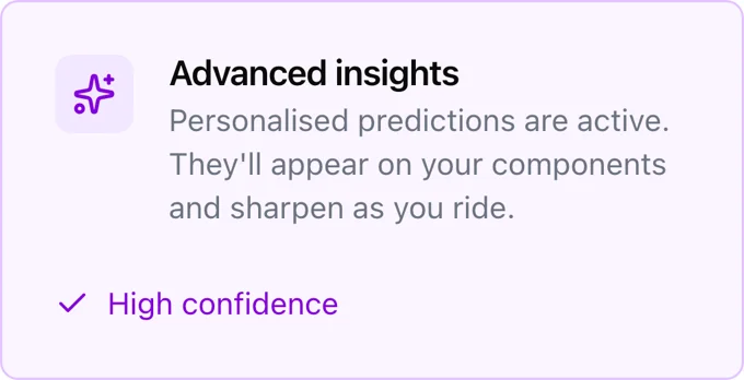 The advanced insights panel showing progress toward the next prediction tier.